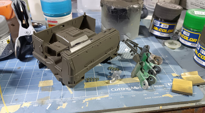 1/35 3 1/2tトラック(SKW-476) w/野外炊具1号（22改）&1t水タンクトレーラ（１）